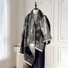 Winter Warm Cashmere Poncho Shawl Scarf Luxury Print Thick Pashmina Wraps Bufanda Casual Hijab Stoles Echarpe