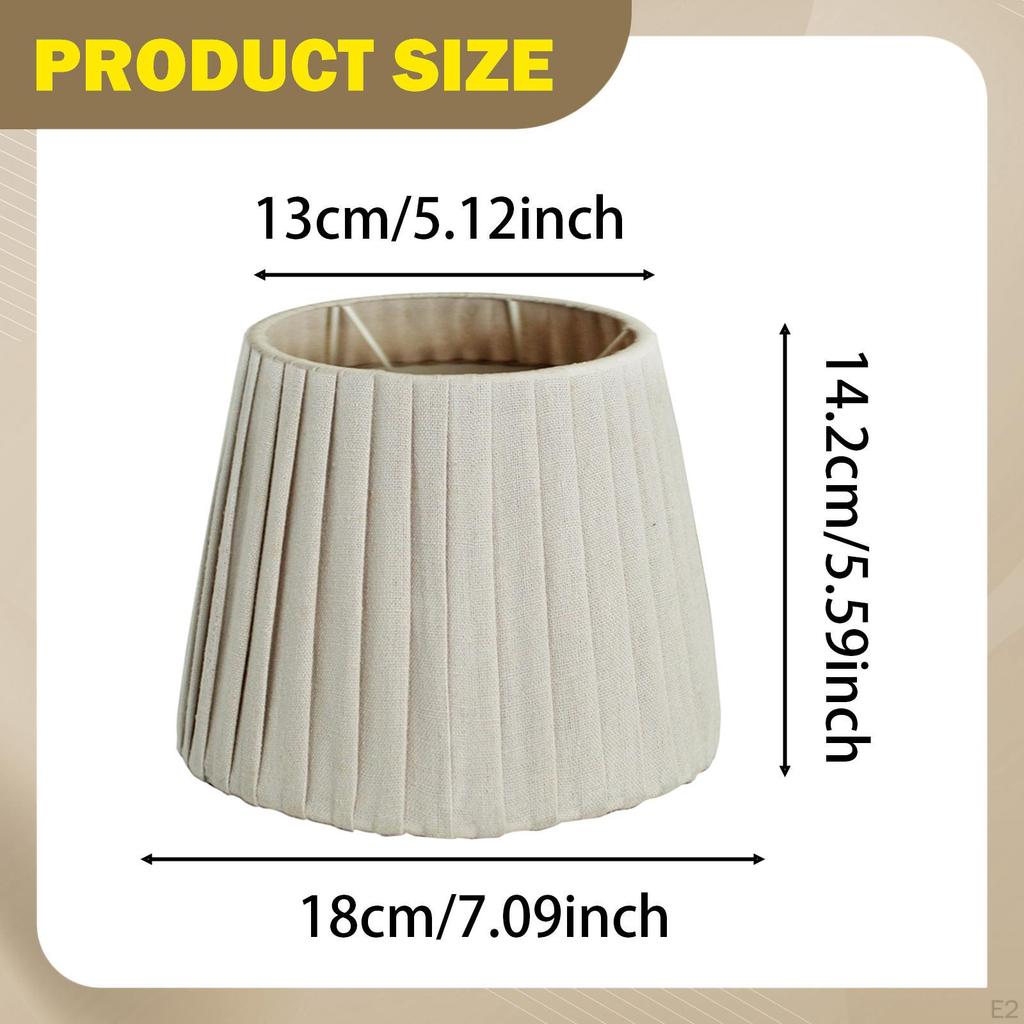 Table Lampshade Bulb Guard Decorative Rustic Floor Light Shade Pleated Replacement for