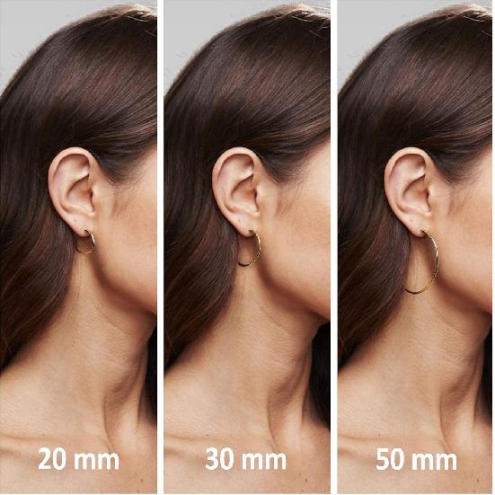 PAVOI 14K Gold Plated Hoop Earrings for Women - 2mm Thick Infinity Hoops - Lightweight Loop Earrings Set