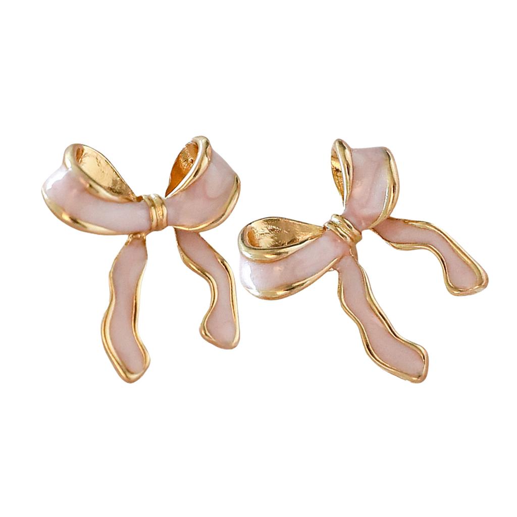 Elegante Bunte Schleifenohrringe Handgefertigte Ohrstecker für Damen Alltagskleidung Schleifen Ohrschmuck Weihnachtsgeschenk