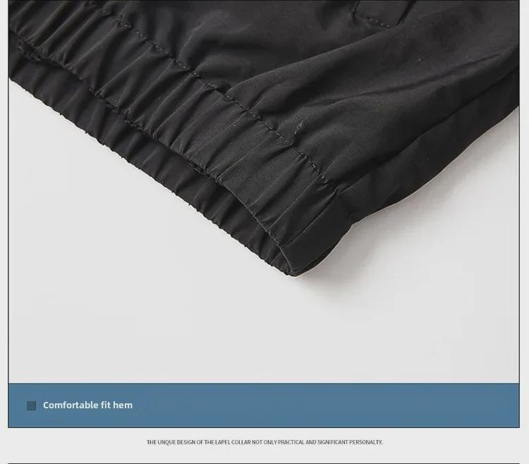 Herrenjacke mit Stehkragen und reflektierenden Streifen – trendiger Windbreaker für Frühling/Herbst für lässige und sportliche Looks