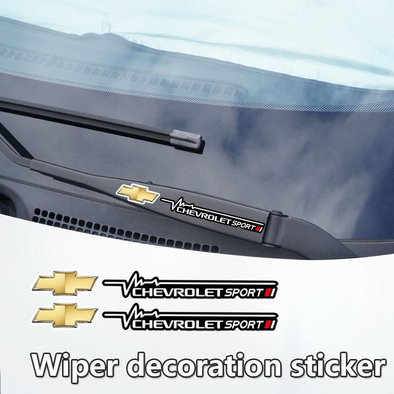 Car Window Wiper Stickers Emblem Decals Accessories For Chevrolet Cruze Aveo Camaro Colorado Captiva Lacetti Cobalt Silverado SS