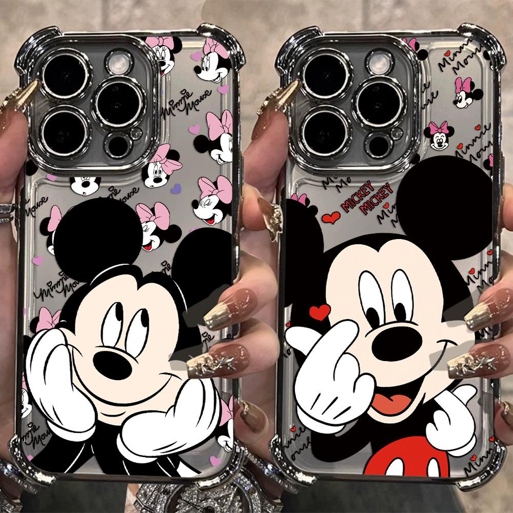 Lovely M-Mickey Minnies Plating Phone Case For Google Pixel 10 9 8 7 9a 8a 7a Pro XL 5G Anti Fall Airbag