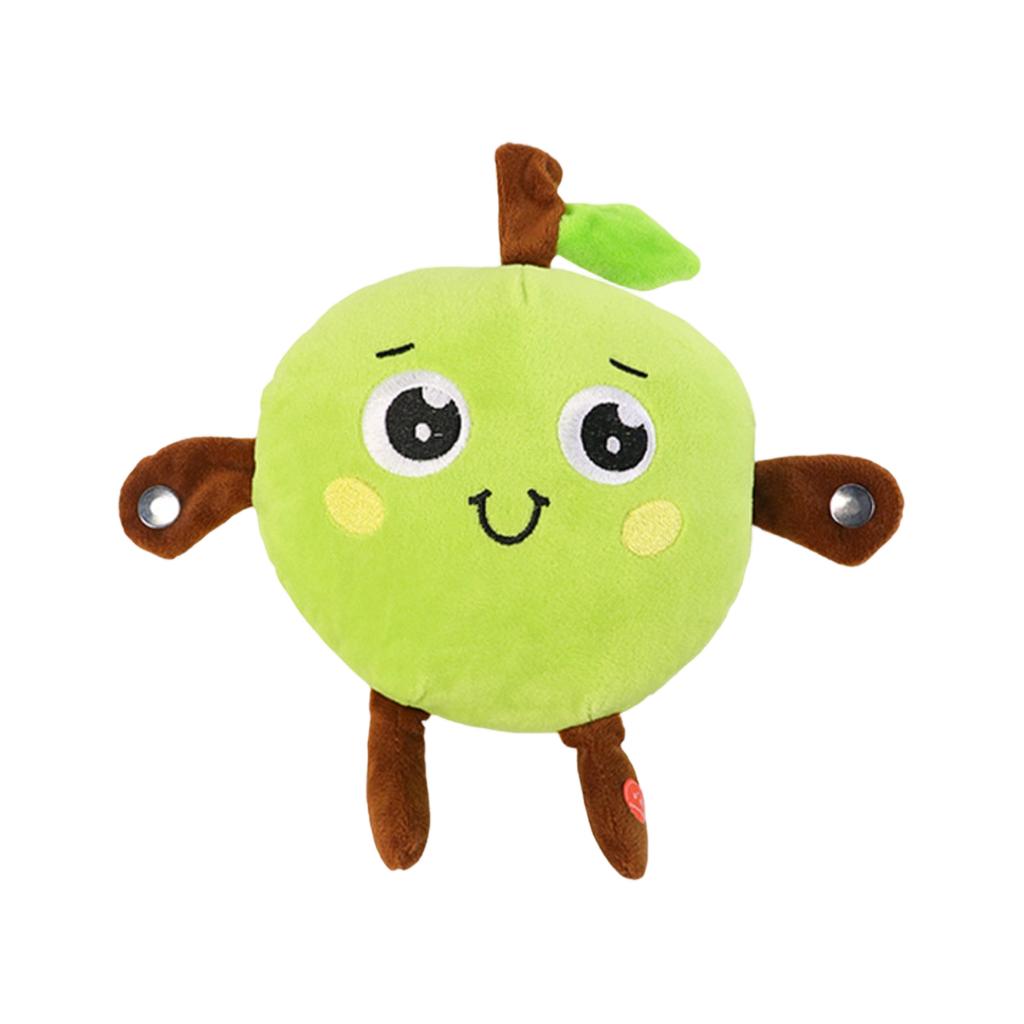 Interactive Plush Musical Toy with Motion Sensor Pear Shaped Design Soft Fabric for Kids Play and Learning Activities