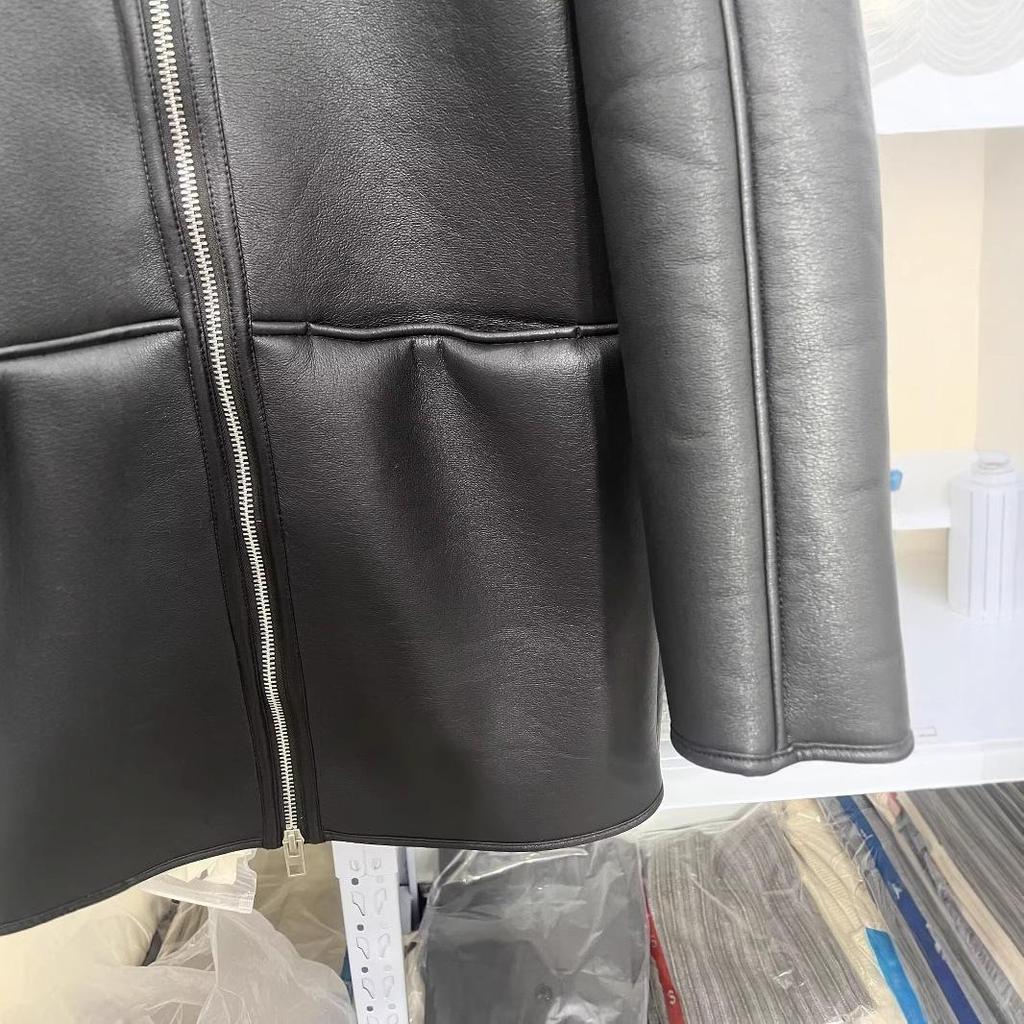 Europäischer & Amerikanischer Damen 2024 Herbst/Winter Doppelseitiger Rundhals Langarm Trenchcoat