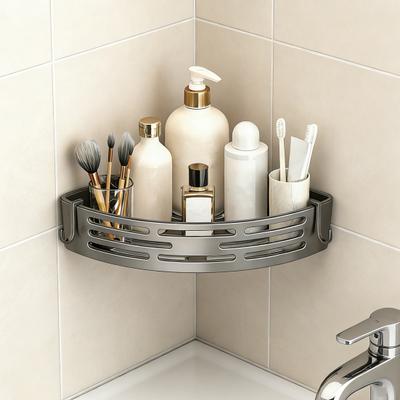 Corner Storage Rack Super Load-Bearing Nail-Free Installation Bathroom Organizer with Strong Adhesive Moisture-Proof Design Storage Organizer