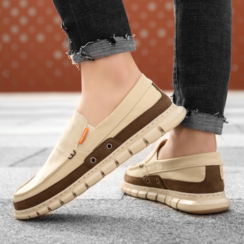 Canvas Lightweight Non-Slip Mans Shoes Summer Newest Men'S Casual Shoes Comfortable Non-Slip Shoes Fashion Outdoor Breathable Shoes