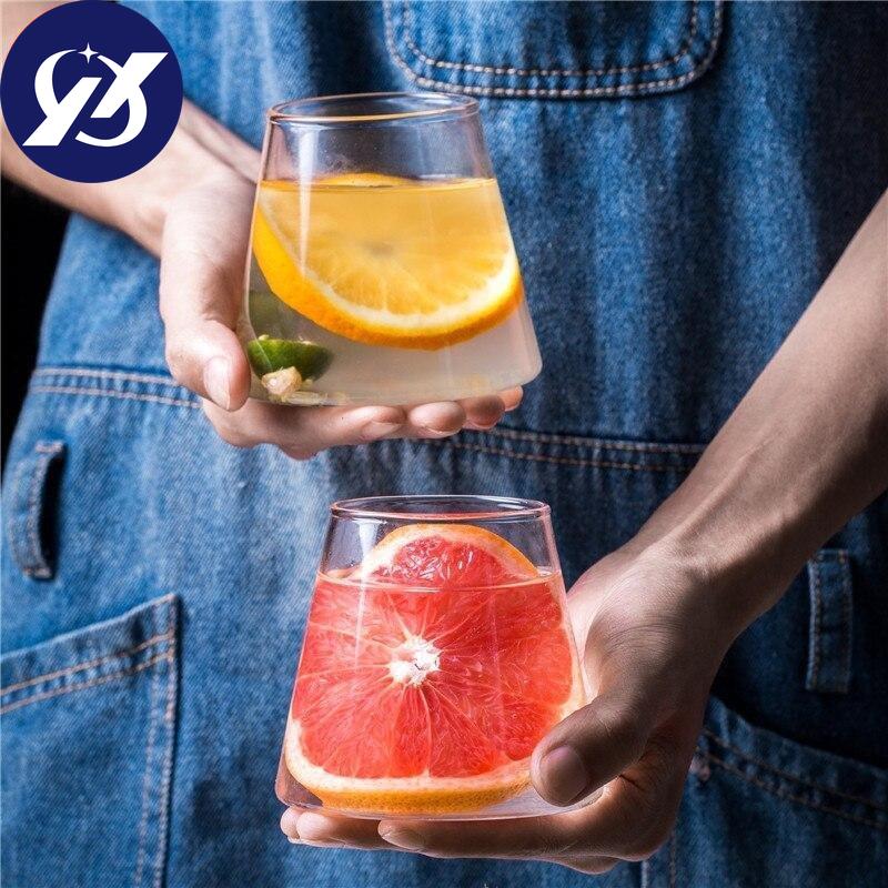 Mountain Design Heat Resistant Wine Glass Breakfast Water Cup Tea Juice Milk Mug Drinkware 300ML