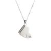 Herz Damen Pullover Kette Titanstahl Anhänger Liebhaber Choker Buch Anhänger Halskette Mädchen