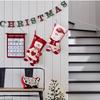 Christmas Holiday Decorations Set of 1/2  Festive Party Hanging Ornaments, High Quality Santa,Snowman Stockings,Polyester,Featherless, for Christmas,