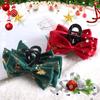 New Christmas Hair Clip with Gold Foil Bow, Large Fabric Hair Accessory for Women