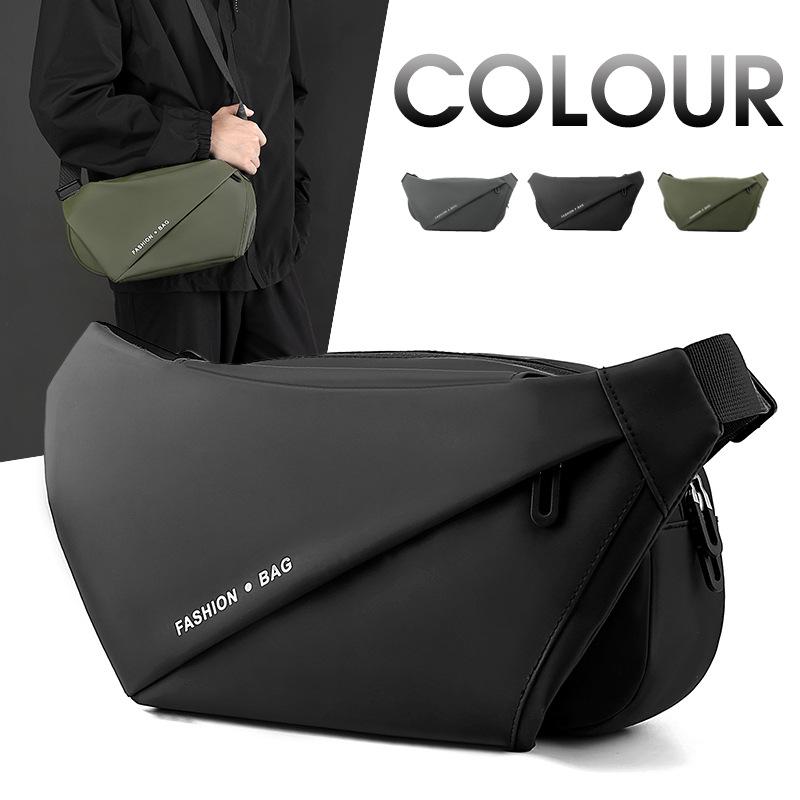 Schoolbag Men's Green Crossbody Bag Tooling Wind Function Trendy Brand Cycling Mailman Bag Boys Sports Shoulder Bag Magnetic Buckle Backpack