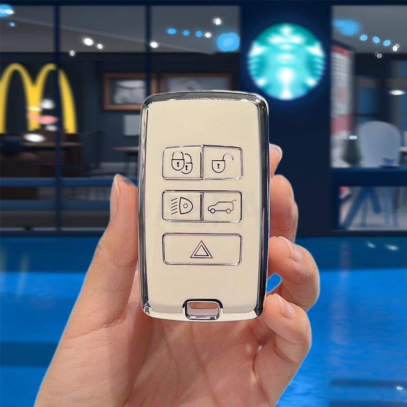 Tpu Car Key Case Cover Holder For Land Rover Range Rover Discovery 5 Sport For Jaguar Xe Xf Xj F Pace Auto Accessories