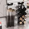 Organisateur de Cosmétiques en Acrylique Transparent avec Compartiments Boîte de Rangement pour Rouges à Lèvres Rangement pour Pinceaux à Paupières