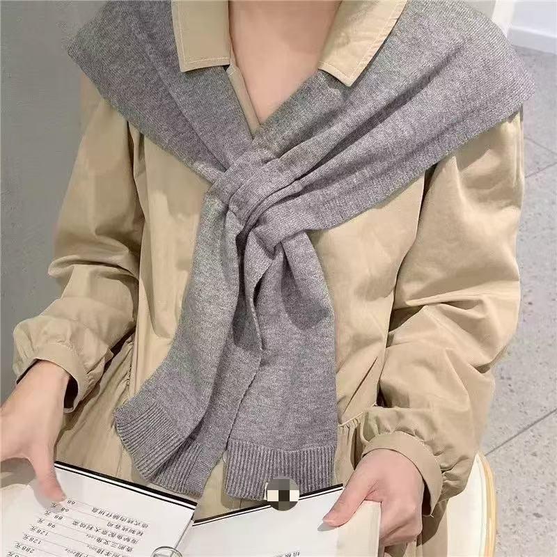 Dongdaemun Damski Dzianinowy Szal Szalik - Wszechstronny Bezrękawnik Kardigan na Jesień/Zimę