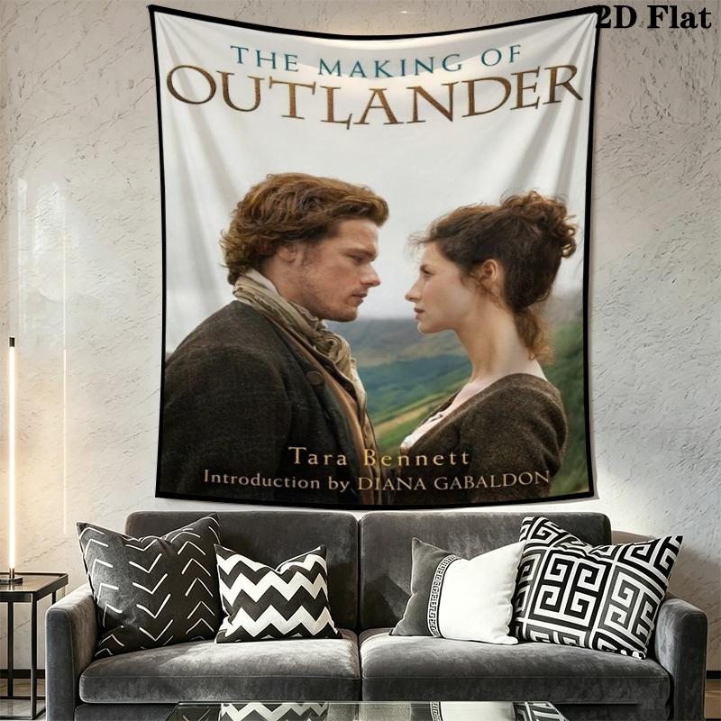 Vibrant Outlander Wall Tapestry Aesthetic Wall Hanging Printed Fabric Blanket Decorative Tapestries for Bedroom Living Room Home Decor