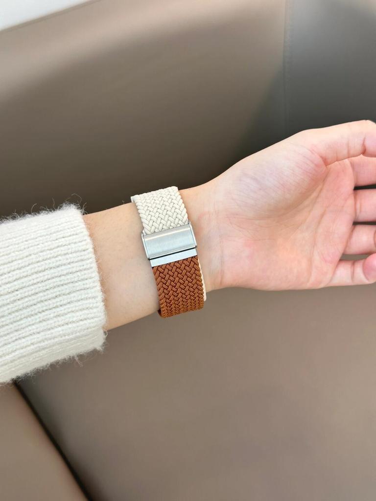 Řemínek pro Samsung Galaxy Watch 7 FE 5 Pro 4 6 classic 44mm 40mm Kožený pletený sportovní náramek correa Galaxy Watch 7 Řemínek