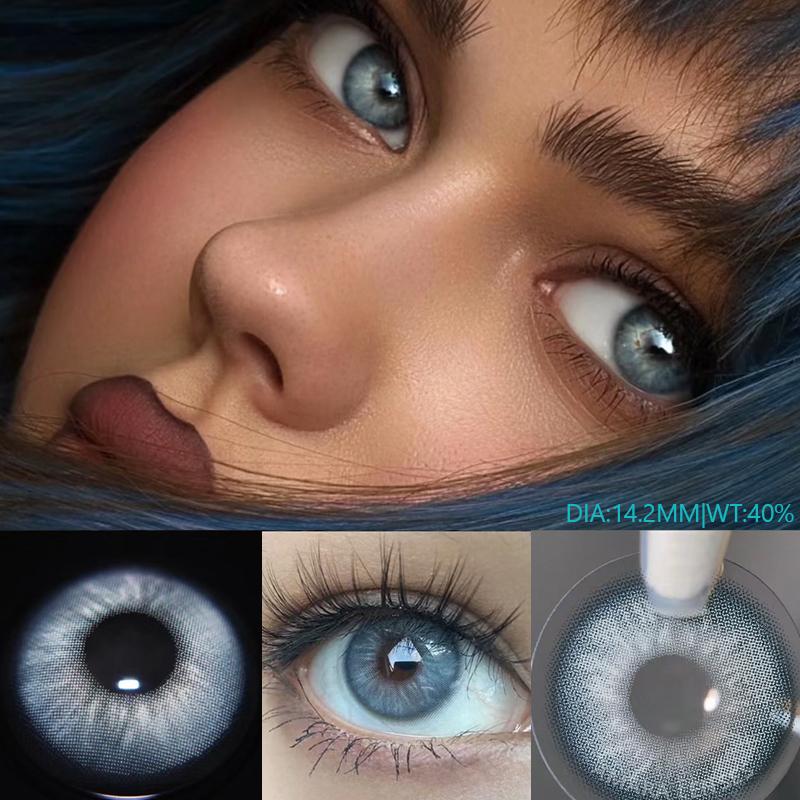 EYEHSARE Color Contact Lenses For Eyes 2pcs Natural Colored Lens Blue Pink Beauty Contact Lenses Eye Yearly Cosmetic Color Lens