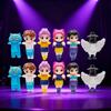 ###New1-12pcs Demons Hunters  Blind Box  Hippers Looking Back Anime Figure Car phone Ornaments Dolls Fans Toy For Children Gif
