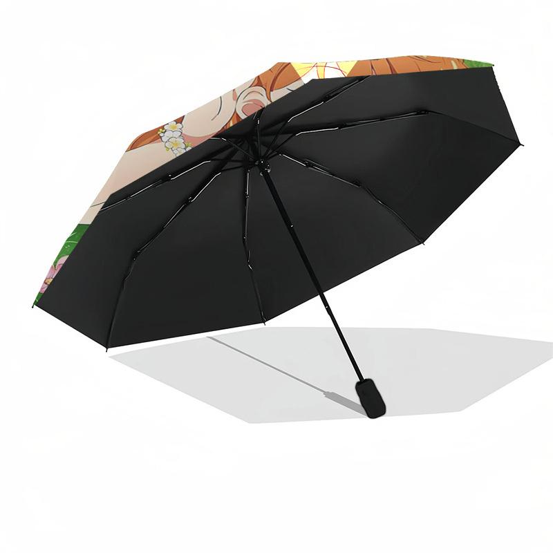1pc Doremi Fairy Outdoor Umbrella - Automatic Opening/Closing, Portable 3-Fold Design, 8-Bone Iron Frame, Perfect Gift for Fans, Travelers, Daily Use,