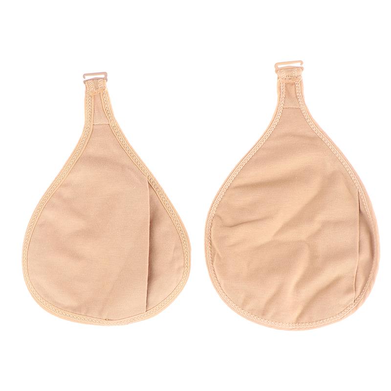 Portable Soft Breathable Cotton Breast Prosthesis Protective Pocket Hook Case For Mastectomy Fake Breast Care Bags