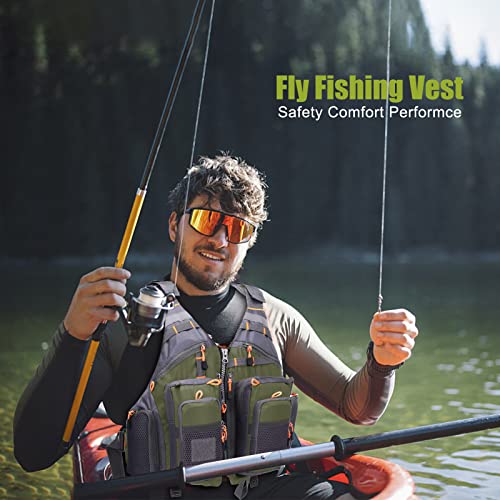 Lixada Fishing Vest, Fishing Vest Jacket, High Buoyancy, Breathable, Large Capacity, Multiple Pockets, Unisex, Load Capacity Up To 95kg, One Size Fits