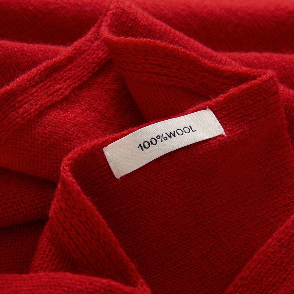 100% Wool Triangle Scarf Shawl Women Winter Warm Knitted Wrap Neck Scarf Oversized Soft Pashmina for Cold Weather Outdoor [75x187cm]