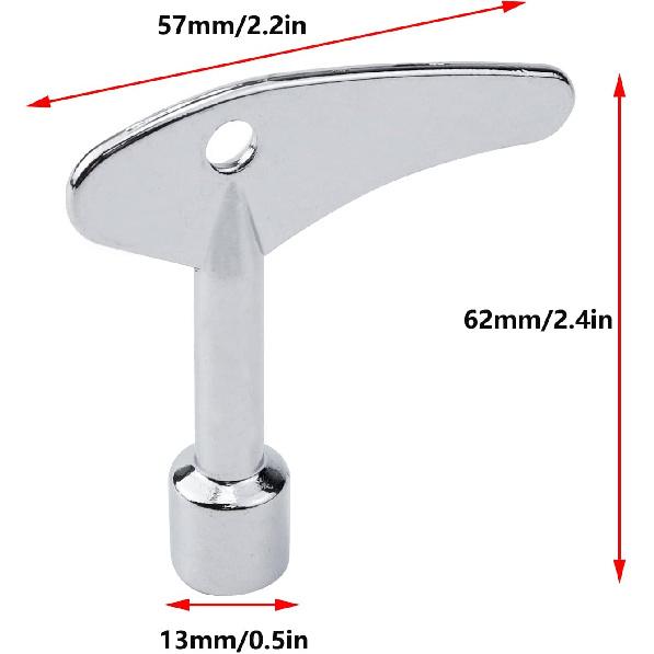 Antrader Triangle Spanner Key, Matel Triangular Lock Keys Socket Universal Utility Keys for Elevator Emergency Lift Door Triangle Panel Lock