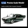 JADA 1:32 DieCast Model Collection 1967 Ford Mustang - 627C Green with Free-Rolling Wheels JD99519