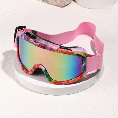 Gafas de esquí y montañismo coloridas antivaho: Resistente al viento y a la arena, Montura grande