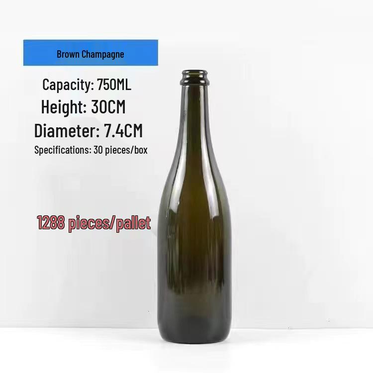 750ml mattierte große Bauch-Dunkelgrüne Glasweinflasche für Cabernet