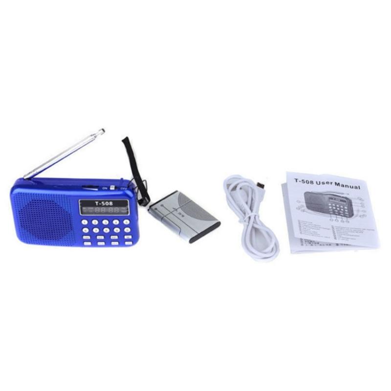 Mini Portable Radio Handheld FM Radio Supports USB TF MP3 Music Player Outdoor Indoor Speaker Rechargeable with Cable Dropship
