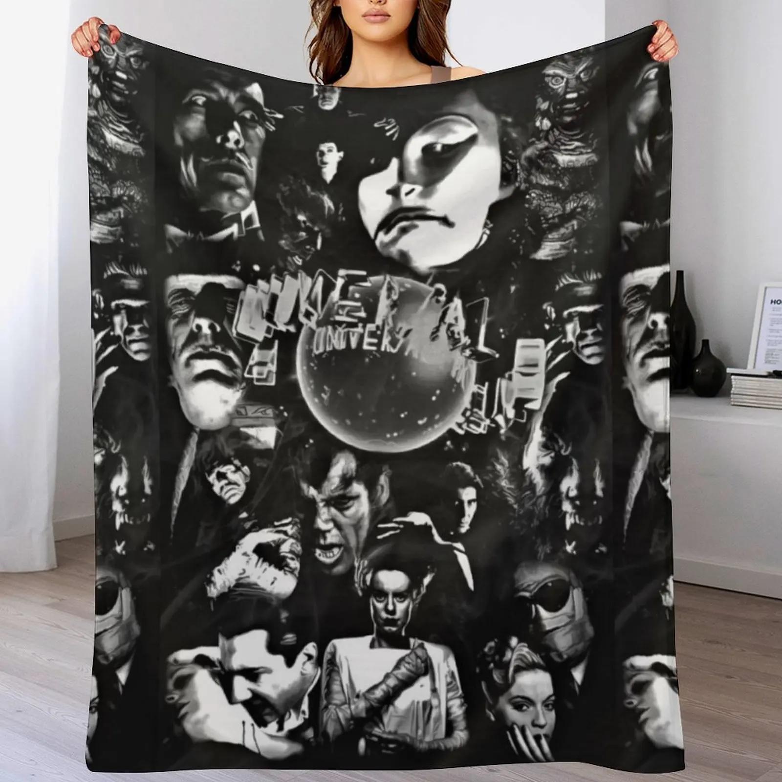 

Universal Horror Throw Blanket Warm Plush Fuzzy Blanket for Living Room 102x76cm(40x30in)