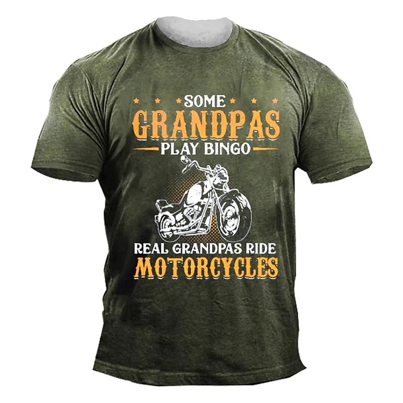 Letné tričko na motorku pre mužov Motorkár 3D tlač Vintage tričko s krátkym rukávom Staré pánske tričko Homme Moto tričko Racing Camiseta