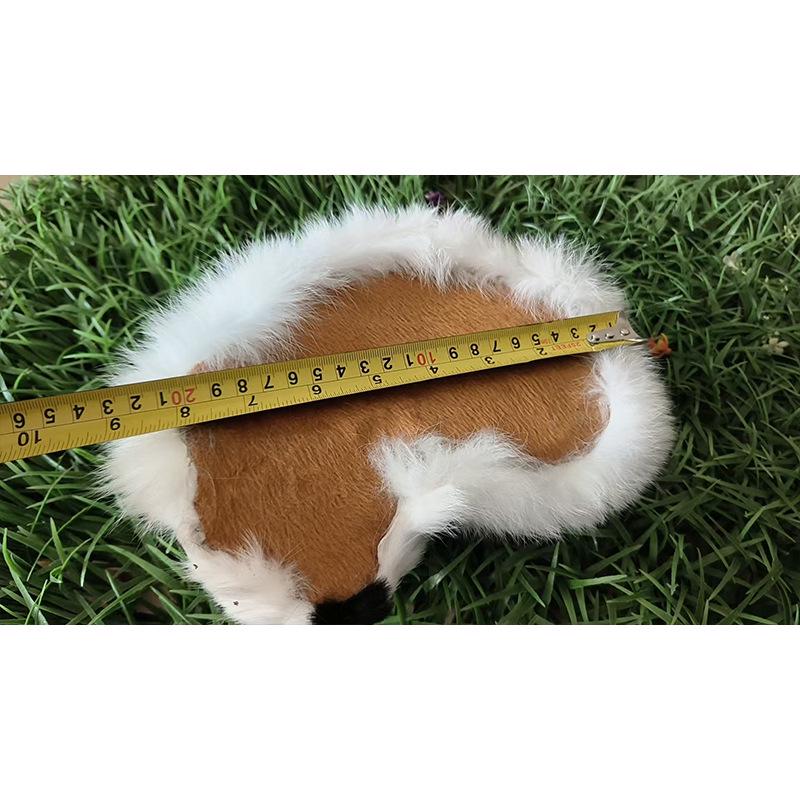 Ev Dekorasyonu İçin El Yapımı Gerçek Kürk Kedi Model Peluş Süs