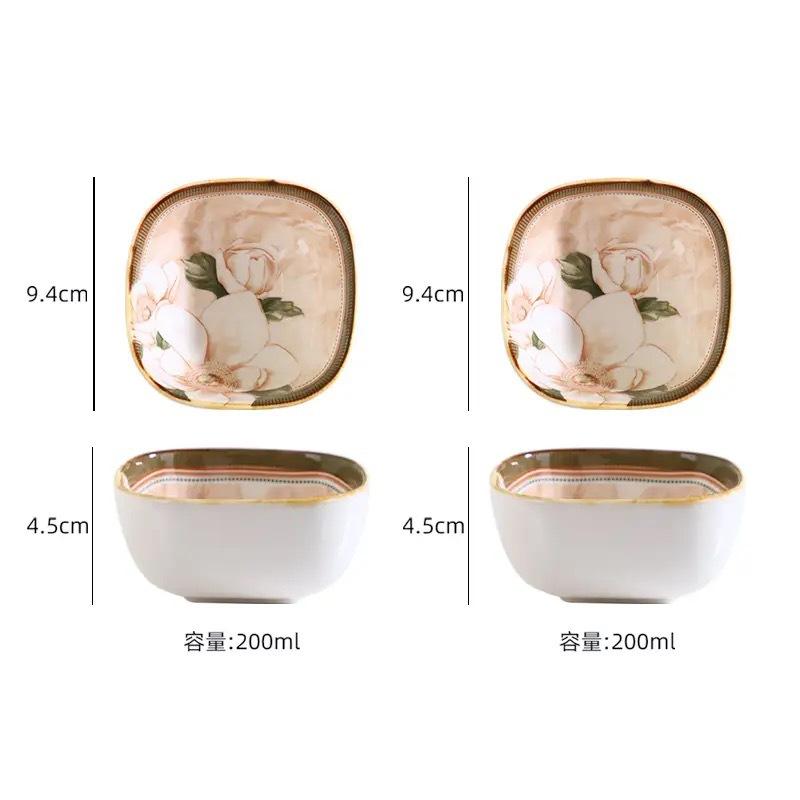 Kamelien-Dippschale im japanischen Stil, Haushalts-Keramikteller, Einfache Hot Pot-Saucenschale, Essigschale, Snackschale für den Esstisch