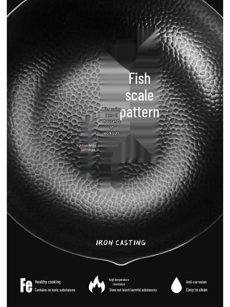 Zhangqiu Forged Iron Non-stick Wok for Induction & Gas Stoves