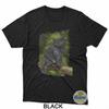 Black Cat Floral Garden Graphic T-Shirt