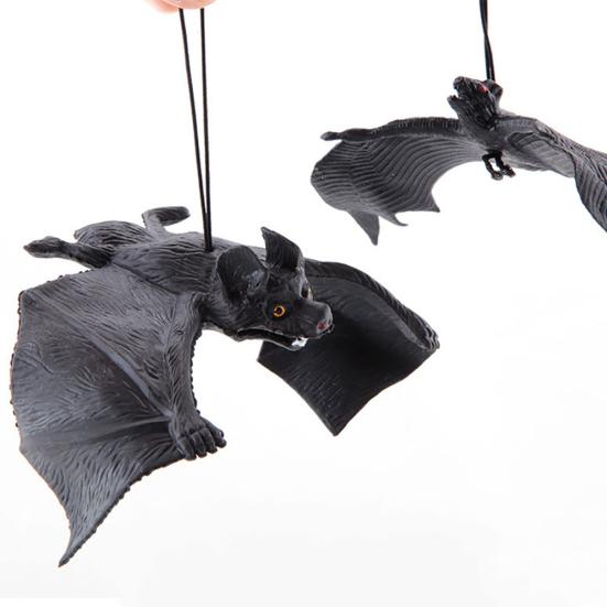 Halloween Simulation Rubber Bat Hanging Ornament Party Decor Prank Toy Prop