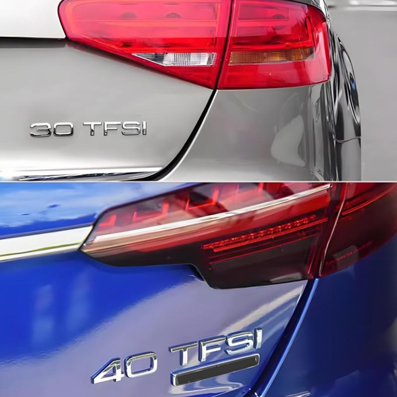 Badge Logo 3D ABS 30 35 40 45 50 55TFSI Lettere Auto Emblema Baule Adesivi Per Audi Q3 Q5 Q7 A5 A6 A7 A8 A1 A2 A3 A4 Accessori