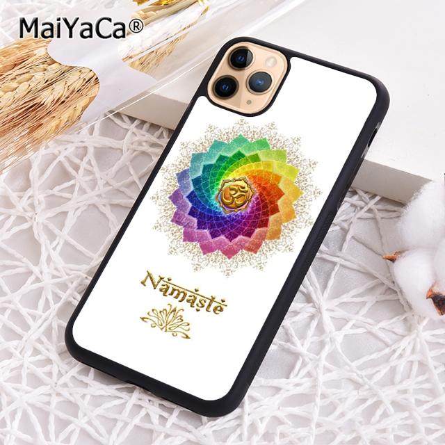 MaiYaCa Yoga Om Namaste Mandala Buntes Design Handyhülle Für iPhone 17 Air 16 15 plus 11 12 13 14 pro max