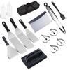 15 PCS Barbecue Tool Set Grill BBQ Spatula Scraper Combination Kitchen Tools