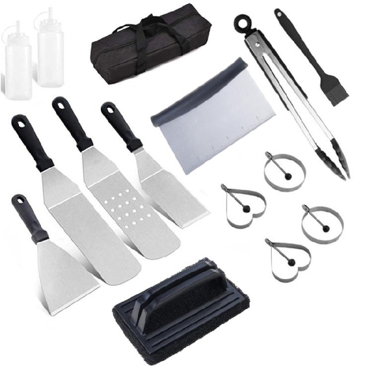 

15 PCS Barbecue Tool Set Grill BBQ Spatula Scraper Combination Kitchen Tools 1