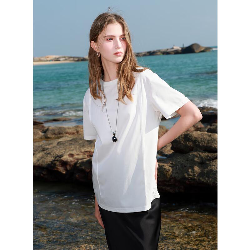 

Sancai 2025 Spring Loose-Fit Round Neck T-shirt M