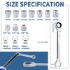 15Pieces Adjustable Serpentine Belt Tensioner Tool Kit Pulley Removal Wrench Tool for Automotive Repair and Maintenance