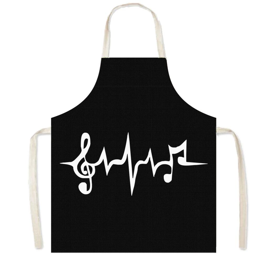Music Rose Note Print Cooking Aprons Women Nice Lips Household Cleaning Clothing Baking Barber Chef Waiter Kitchen Apron