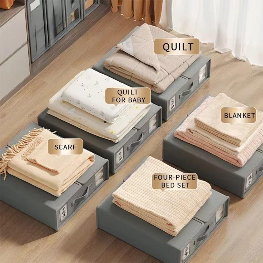 Non-woven Bed Sheet Storage Box Collapsible Sheet Set Container Fabric Storage Bins  Wardrobe