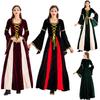 Enchanting Black Vintage Medieval Court Cosplay Maxi Dress For Halloween Events