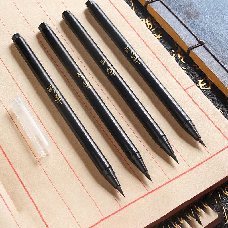 

JOWOART, 10 шт., маленькая кисть для обычного письма, новая мягкая ручка в стиле каллиграфии, портативная мягкая художественная ручка, можно добавить чернила, тонкая кисть, набор для начинающих чёрный