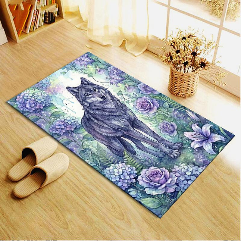 2025 New Watercolor Animals Carpet Rug for Living Room Bedroom Home Sofa Decoration,Kids Play Non-slip Floor Mat153